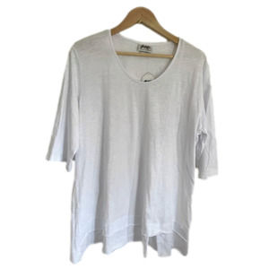 WILD Palms XL long-sleeved white summer tee